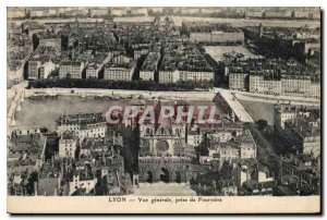 Old Postcard Lyon General view taken of Fourviere