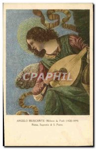 Old Postcard Angelo Musicante Melozzo Da Forli Sagrestia Roma di S Pietro