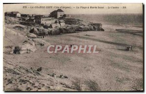 Old Postcard La Grande Cote (Silver Coast) La Plage Maree Basse Casino