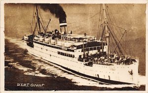 U.S.A.T.Grant Real Photo Military Battleships Ship 