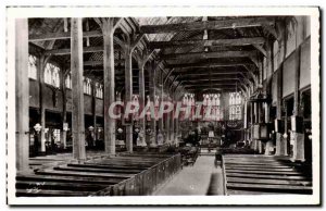 Postcard Old Honfleur Interior of St. Catherine & # 39eglise