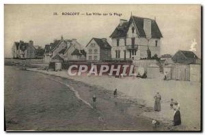 Old Postcard Roscoff Villas on the Beach