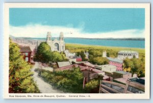 Ste Anne De Beaupre Quebec Canada Postcard General View c1940's Unposted