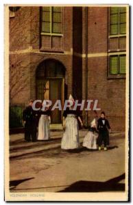 Old Postcard Volendam Holland Folklore Costume