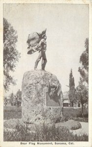 Postcard C-1910 California Sonoma Bear Flag Monument Auburn Greeting 22-12312