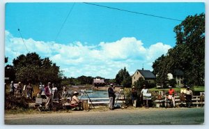 KENNEBUNKPORT, Maine ME ~ Grist Mill ROGER DEERING PAINTING CLASS 1950s Postcard