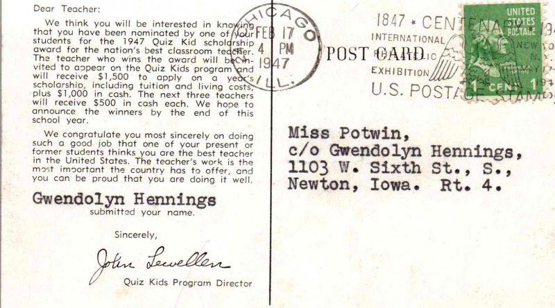 Advertising - The Quiz Kids - NBC Network - Alka-Seltzer Sponsored - in 1947