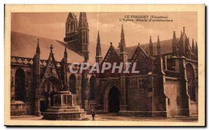 Old Postcard The Church Folgoet Finistere The details of architecture