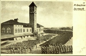Police Band Mt. Royal Station Baltimore Maryland Postcard UND