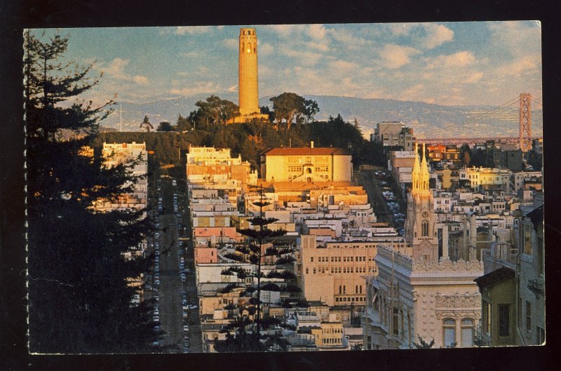 San Francisco, California/CA Postcard, Telegraph Hill & Coit Tower