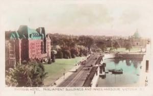 RPPC Empress Hotel and Inner Harbor - Victoria BC, British Columbia, Canada