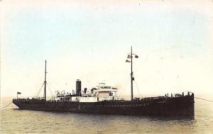 Kennebec Cargo Steam Ship Tinted Real Photo RPPC Postcard