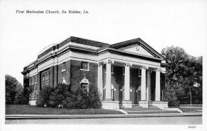 De Ridder Louisiana~Four Big Pillars Over Door to First Methodist Church 1939