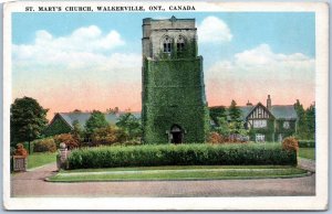 St Mary Church Walkerville Quebec Canada UNP WB Postcard M5