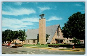 SIOUX CENTER, IA Iowa ~ CENTRAL REFORMED CHURCH 1967 Cars Sioux County Postcard