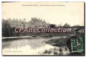 Old Postcard Chalons Sur Marne De Marne Bridge And Path Of Madagascar