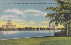 Florida Miami Beach Fleetwood & Floridian Hotels From Star Island