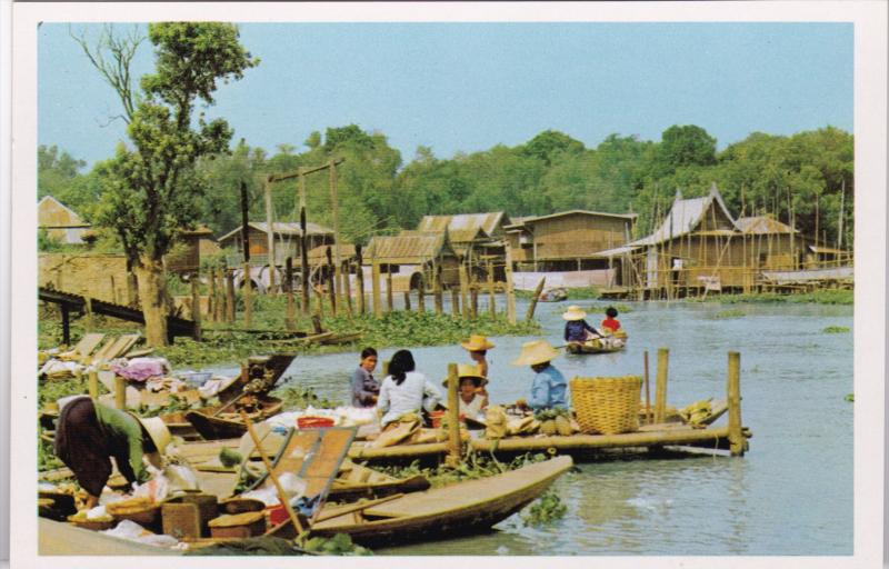 Thailand Miniature Floating Market Outside Bangkok