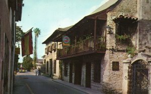 Vintage Postcard Old Spanish Inn St. George Street St. Augustine Florida FL
