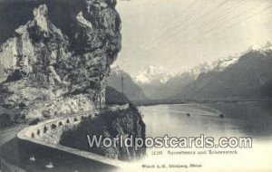 Axenstrasse und Bristenstock Swizerland Postcard