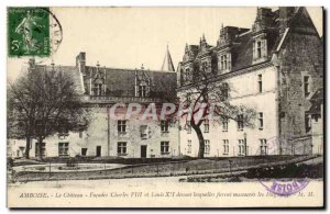 Amboise Old Postcard The castle