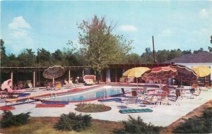 Mississippi Natchez 1950s Swimming Pool Belmont Hotel Dexter Postcard 22-7760