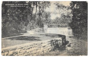 Entrance to Blair Lake, Blairstown, New Jersey Postcard, Mailed 1943