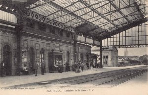 France Bar le Duc Train Station Interior Shops Gare vintage postcard C324