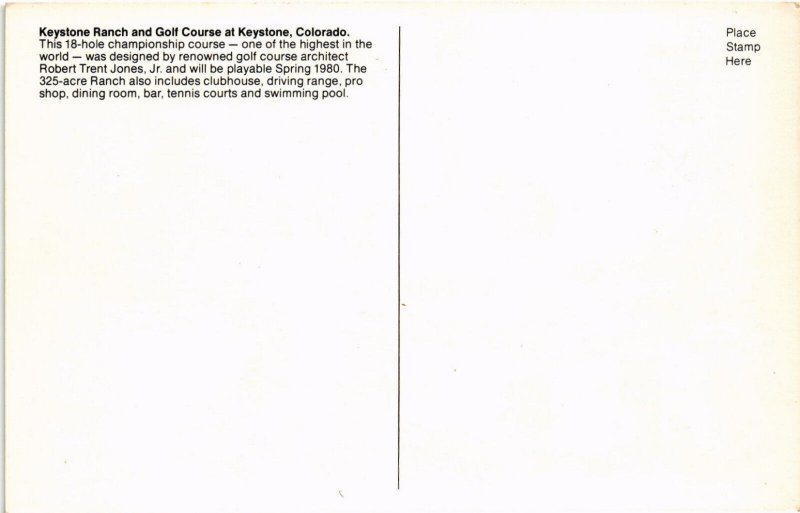 PC GOLF, SPORT, KEYSTONE RANCH GOLF COURSE, Modern Postcard (b46086)