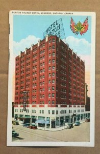 VINTAGE POSTCARD UNUSED - NORTON PALMER HOTEL, WINDSOR, ONTARIO, CANADA