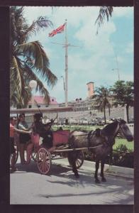 Horse Drawn Carriage Nassau Bahamas Post Card 3433