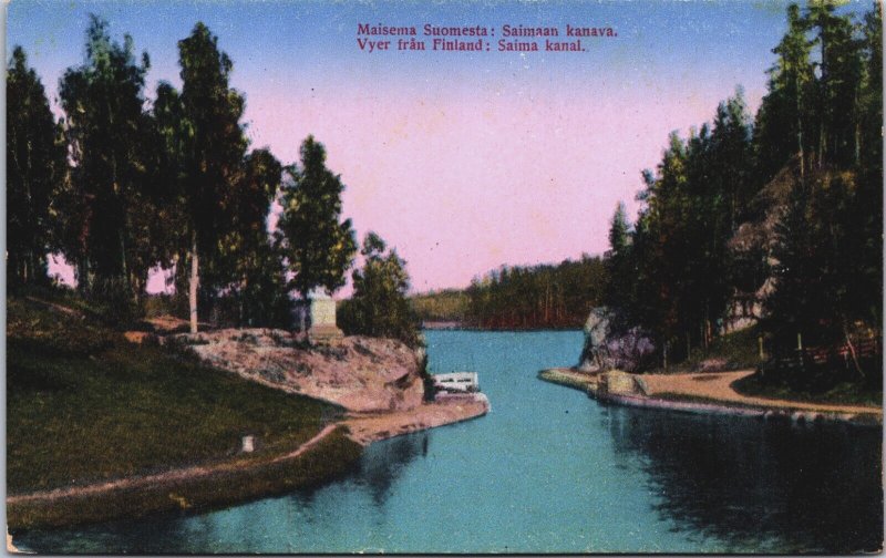 Finland Saimaan Kanava, Saimaa Canal Russia Vintage Postcard C129