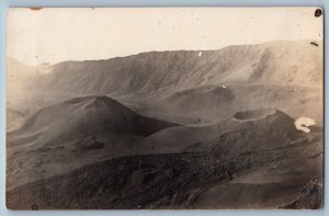 Hawaii HI Postcard RPPC Photo View Of Haleakala Crater c1910's Unposted Antique