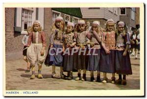 Postcard Old Holland Marken Children Folklore