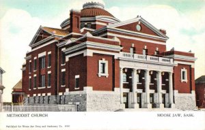 MOOSE JAW, Saskatchewan Canada   METHODIST CHURCH   c1910's Drug Store Postcard