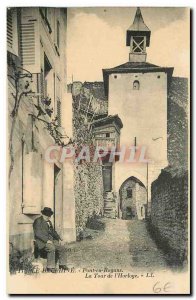 Old Postcard Dauphine Pont en Royans The Clock Tower