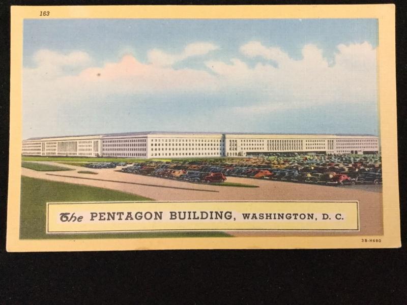 1940s The Pentagon, US Department of Defense, Arlington, VA postcard