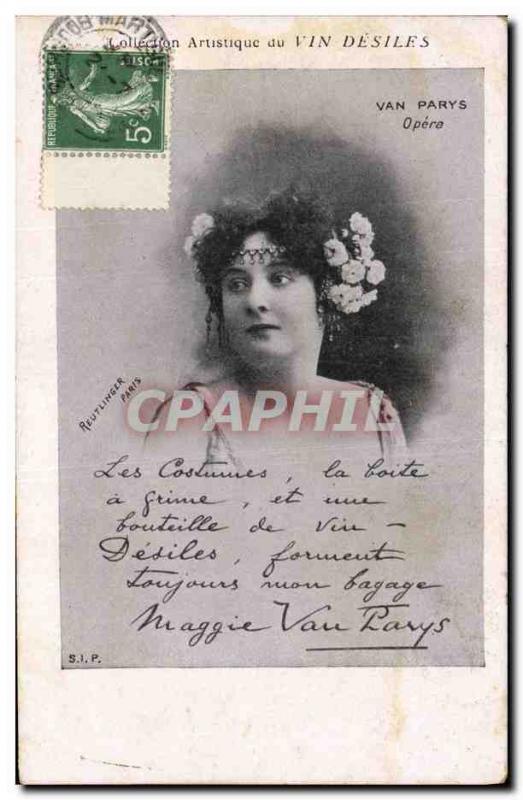 Old Postcard Van Parys Opera Wine Desiles