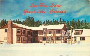 Colorado Grand Lake Lone Pine Lodge roadside Colorado Postcard 22-4591