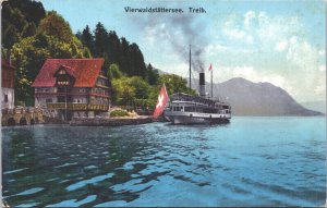 Switzerland Vierwaldstättersee Treib Vintage Postcard 02.74