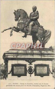 Old Postcard Rouen Statue of Napoleon Fondue with Bronze