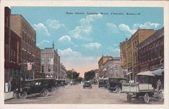 Kansas Chanute Main Street Looking West