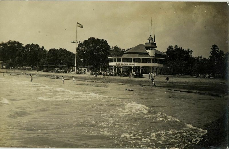 indonesia, JAVA BATAVIA, Bat. Jacht Club, Yacht Club (1910s) RPPC Postcard