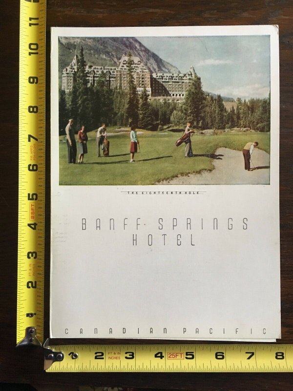 1949 Banff Springs Hotel Dinner Menu Canadian Pacific Hotels Eighteenth Hole