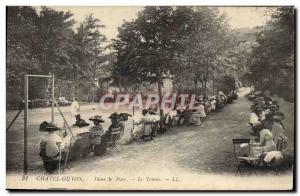 Old Postcard Tennis Chatelguyon In the park