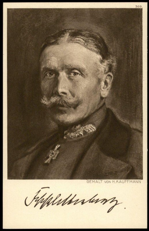 Germany WWI General Artist Signed Portrait Ostpreussenhilfe East Prussia  G77429
