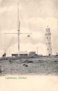 Lighthouse Durban South Africa 1908 postcard