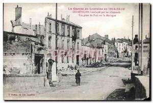 Old Postcard Old Postcard Army War in Lorraine in 1914-16 Gerbeviller bombed