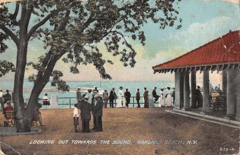 Oakland Beach New York Waterfront Pavilion Scene Antique Postcard K34911