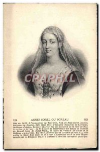 Old Postcard Agnes Sorel or Soreau